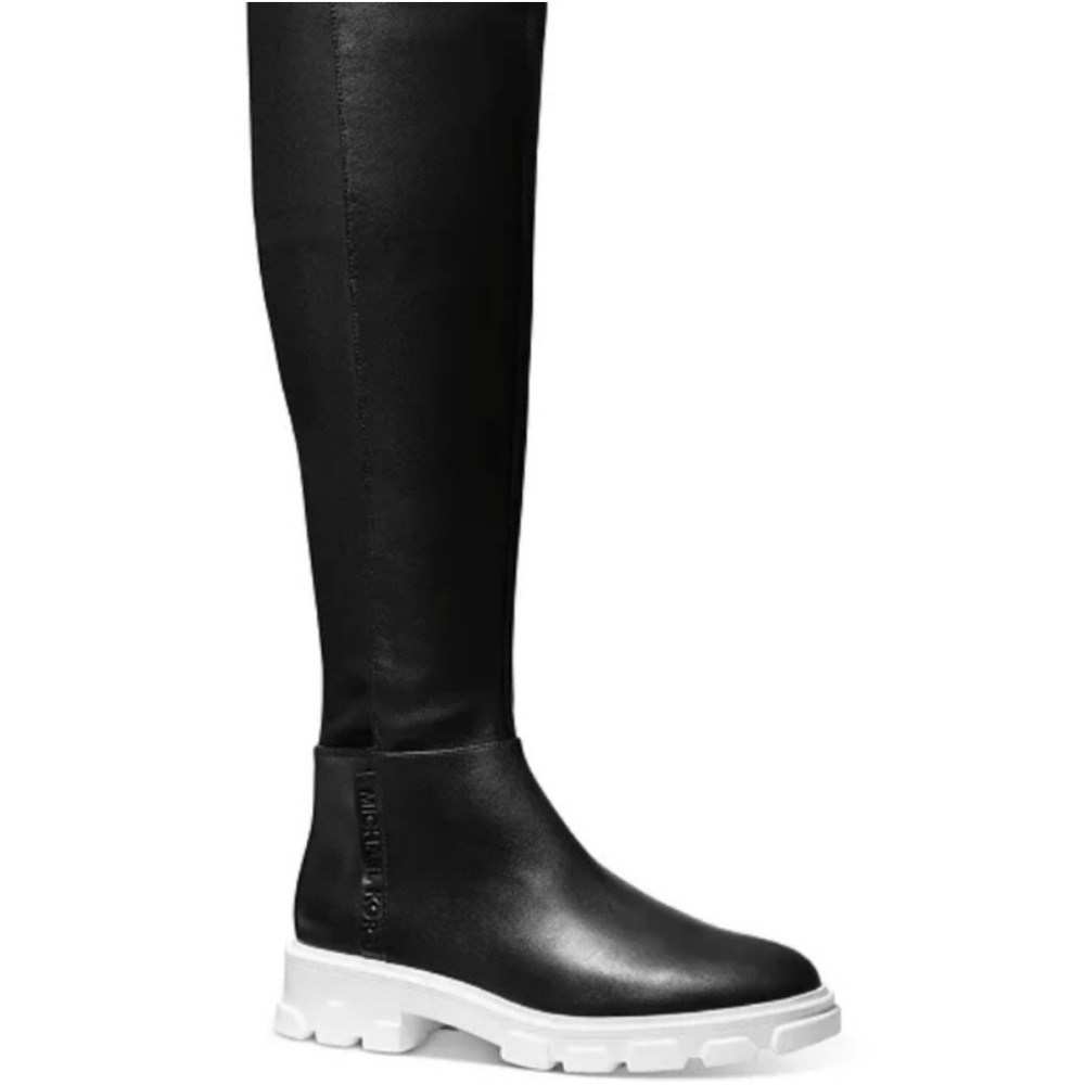 Michael Kors | NWOT Black Leather Ridley Lug Sole Tall Boots